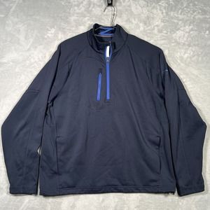 Zero Restriction Sweater Mens XL Blue Tour Series 1/4 Zip Fleece‎ Pullover